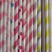 25 YOUR CHOICE Retro Vintage Striped Polka Dot Star Paper Straws