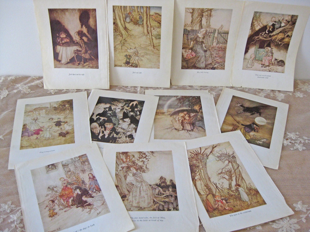 nursery rhyme illustrations by Arthur Rackham