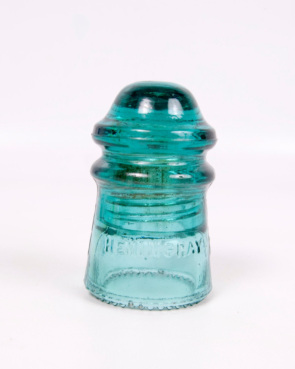 Vintage Hemingray Insulator Aqua/Teal No 9