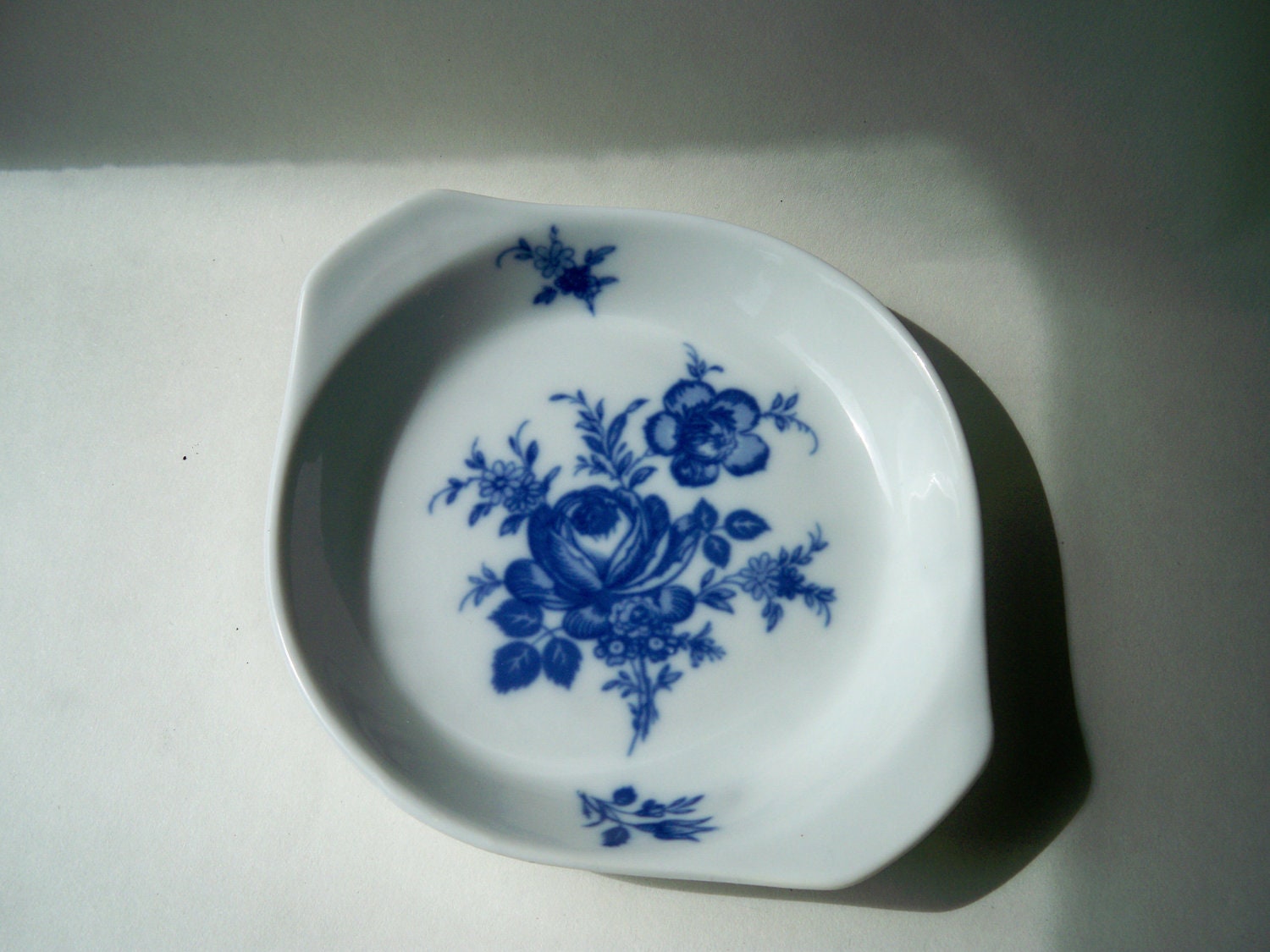 Vintage Dish Blue and White Flowers