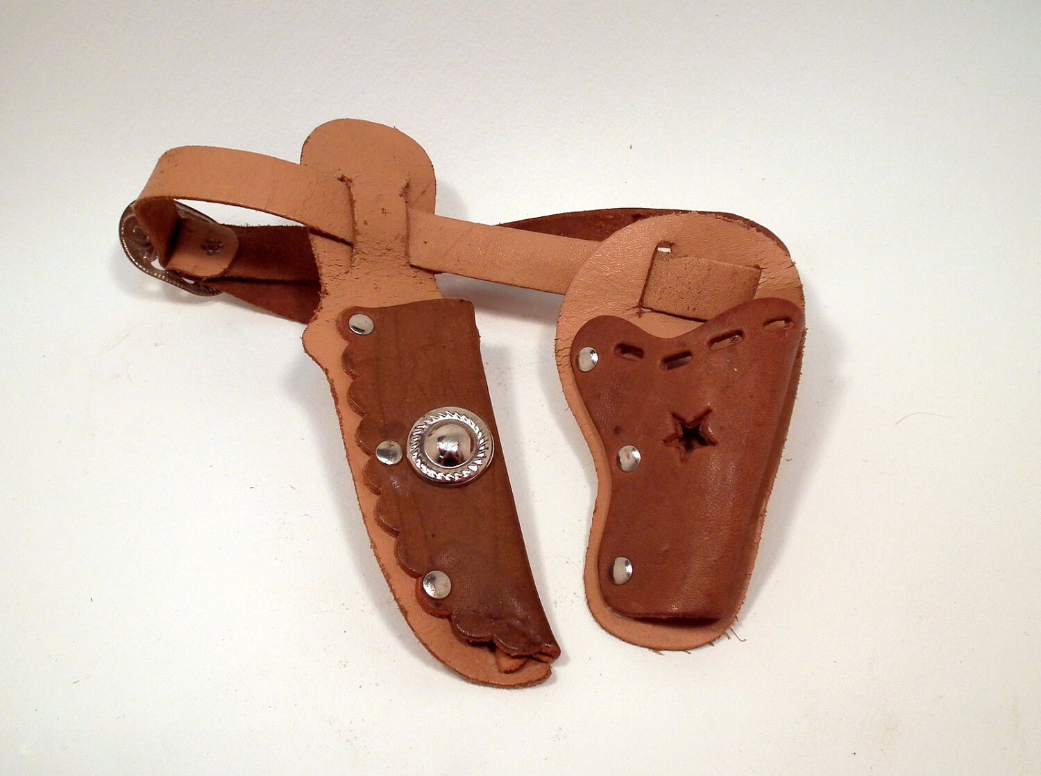 Vintage Cowboy Belt Toy Gun Holster Knife by theARTfulBlackBird