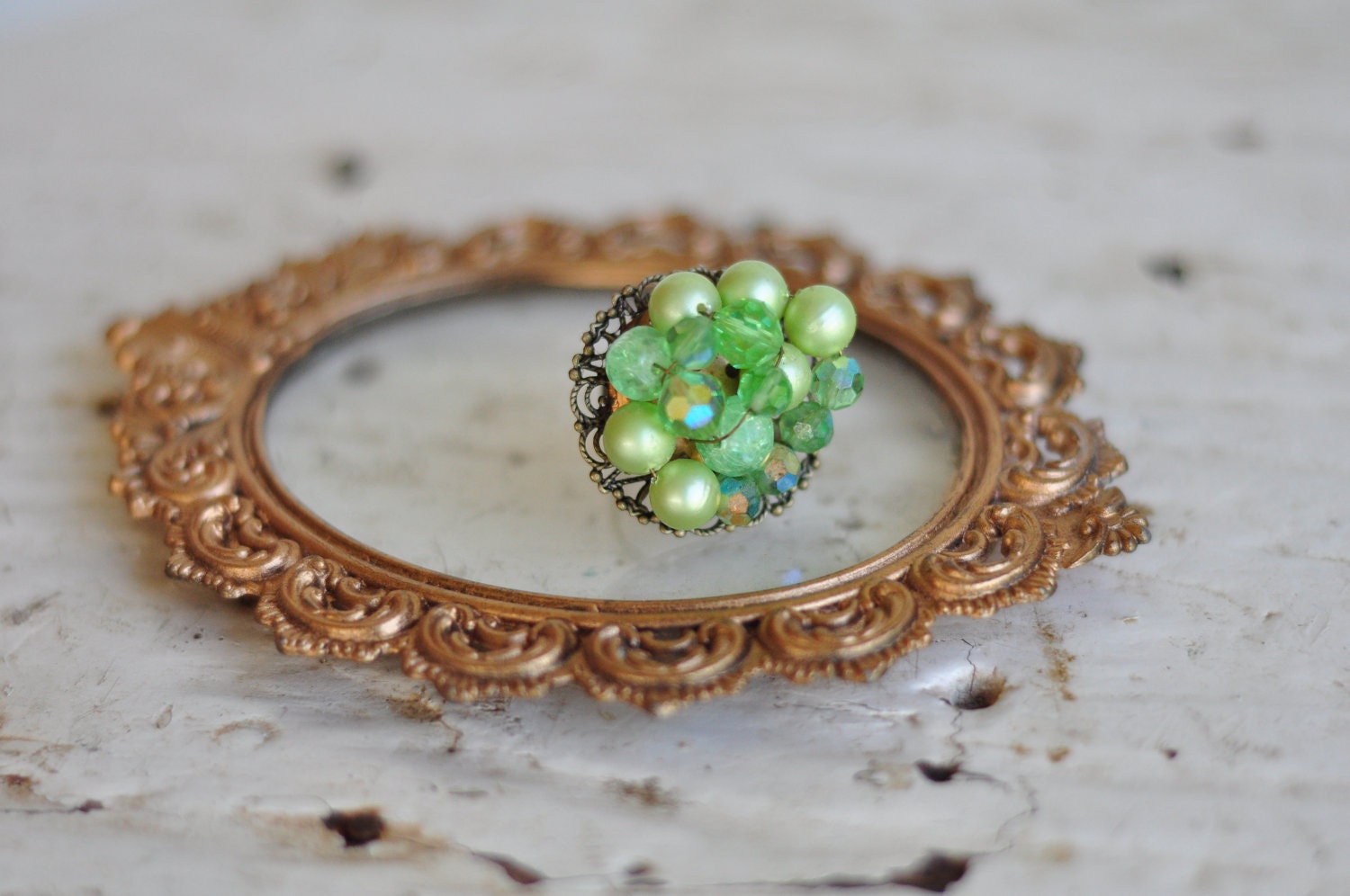 On SALE- Vintage Beauty Bauble Ring