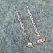 lilac inverted cross planet earrings