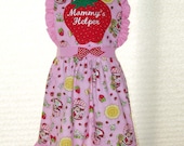 Custom Made Strawberry Shortcake Apron Mommy's Helper Designed to Fit