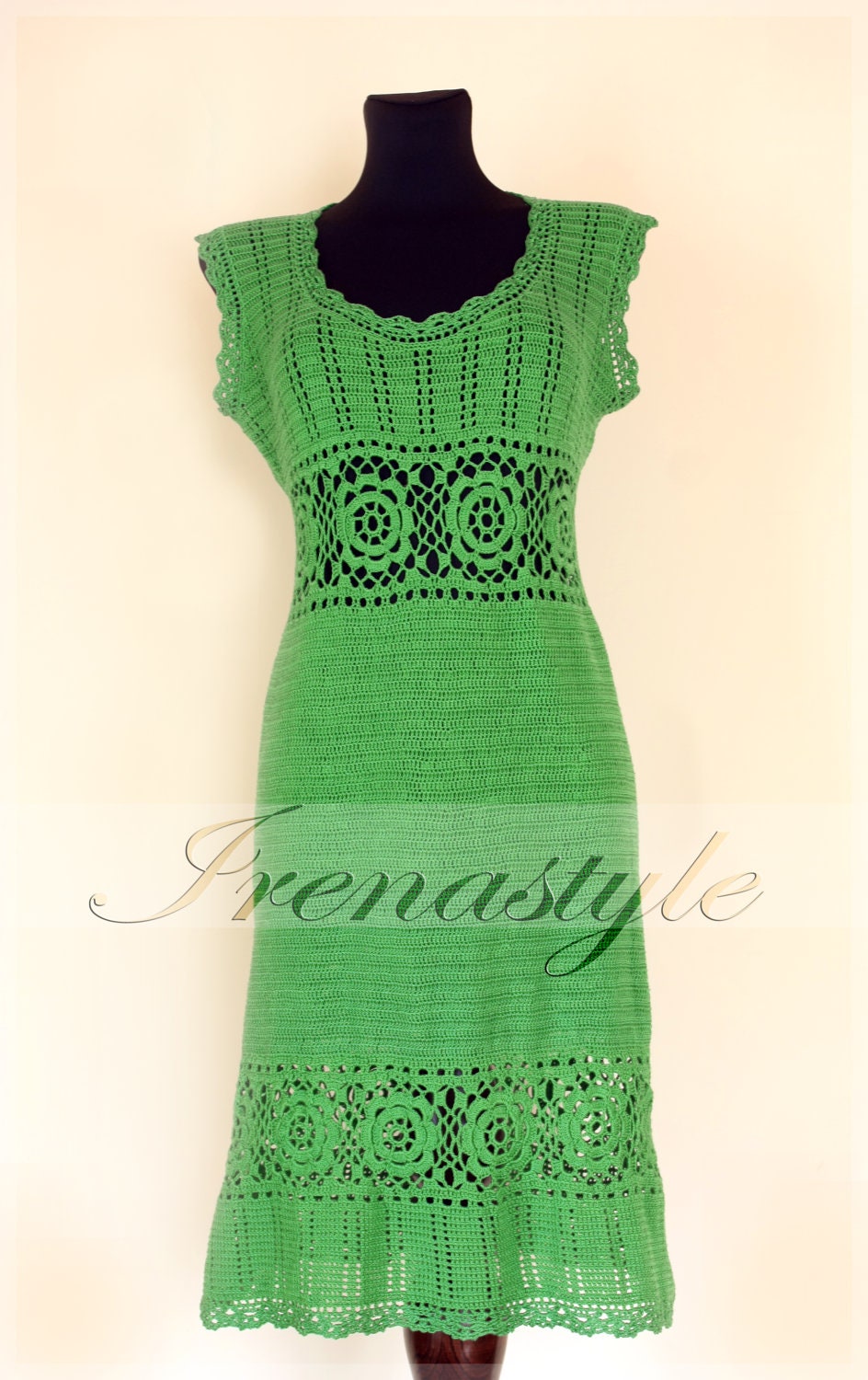 Crochet Dress , custom made, hand made, crochet - 100% cotton.