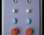Trendy Everyday Wear Earrings. 4 Different Pair. SET D
