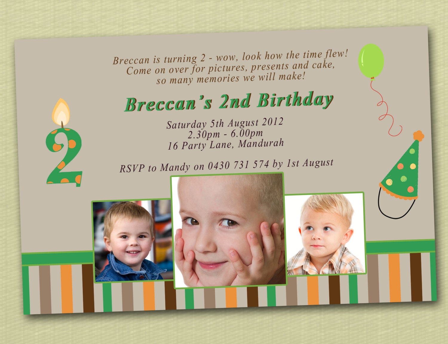 Photo Personalised Boy's Birthday Invitations - You Print Il_570xn