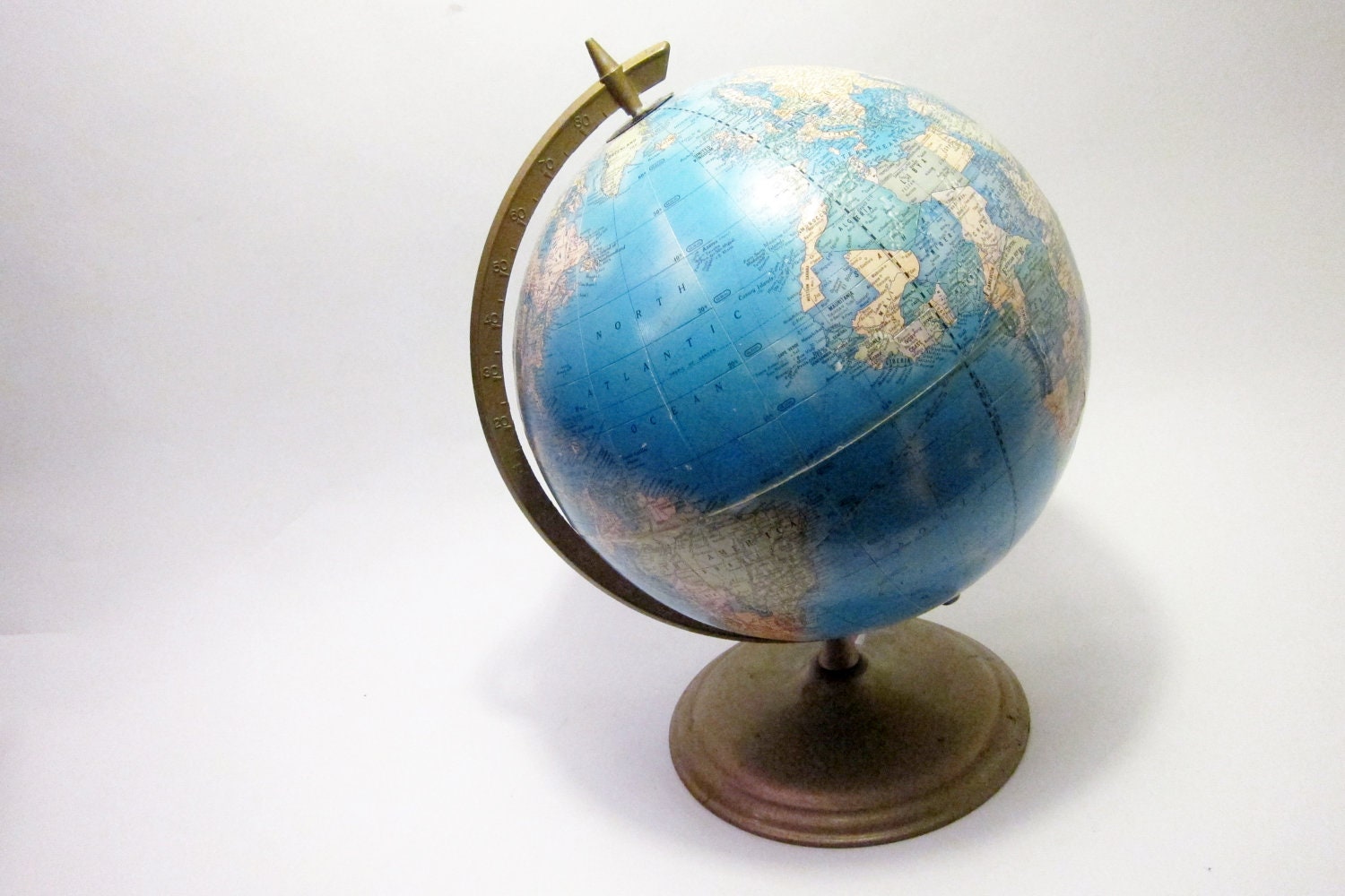 Crams Imperial vintage World Globe classic USSR Photo Prop School Classroom