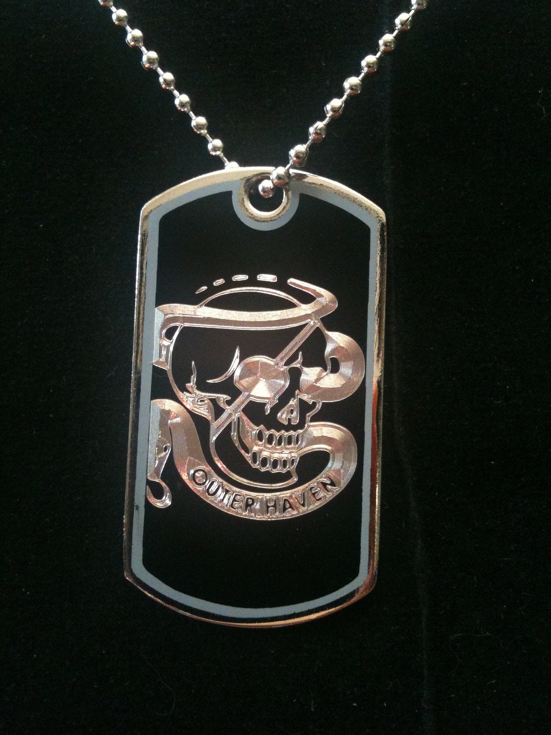 Metal Gear Solid Outer Haven Dog Tag Necklace