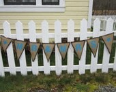 Upcycled MR & MRS Burlap Banner (with brown felt backing) - Eco-Friendly Wedding Decor