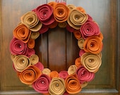 Fall Wreath - Autumn Wreath - Foliage Wreath in Copper Canyon, Copper Kettle and Ruby  18 inch - WreathinkGifting