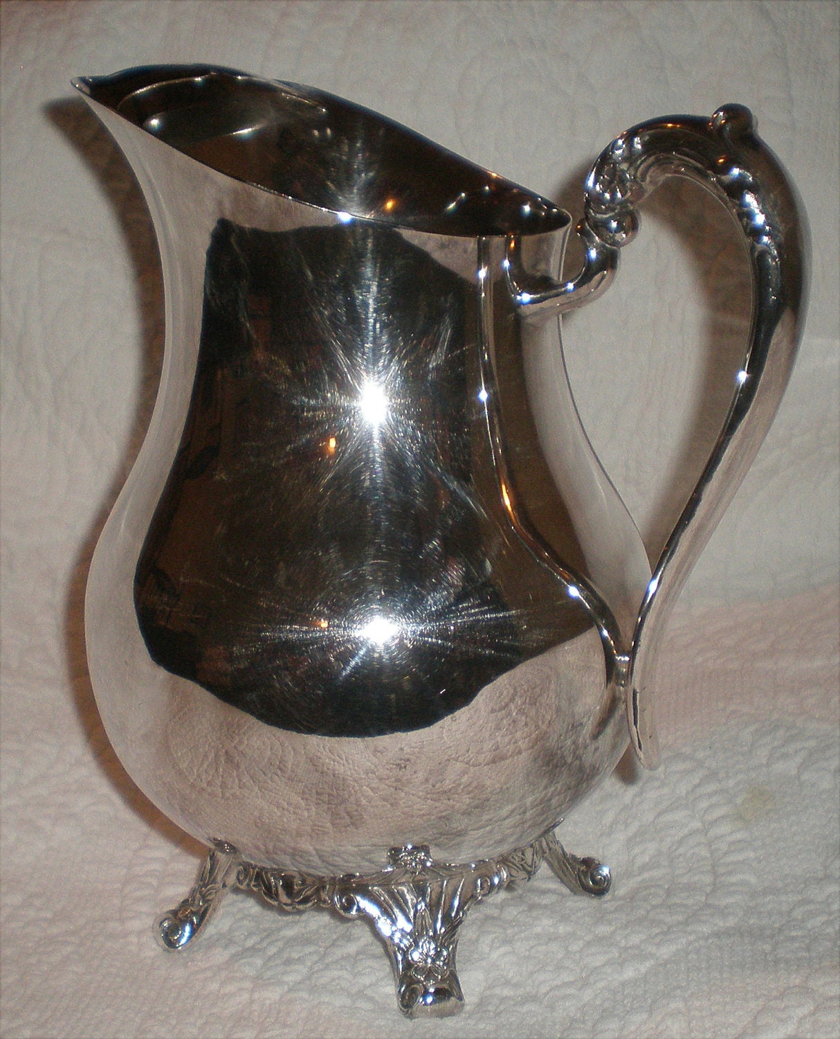 F B Rogers Silver Co Footed Water Pitcher By Buddhagal On Etsy