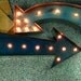 24" Arrow Vintage Marquee Hollywood Lighted Shape Metal & Wood