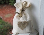 Muslin Ivory Favor Bags - Set of 20
