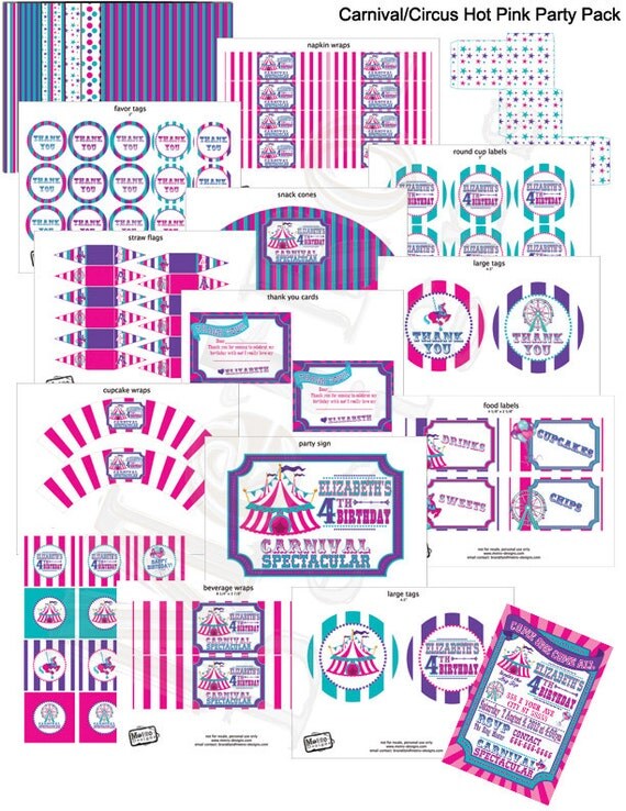 Circus - Party Kit Il_570xn