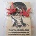 Rockabilly Red Swallow Hair Barrettes Black Sparrows