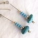 Handcrafted OOAK Turquoise dangle Earrings