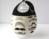 Baby Bib - Mustaches and Chenille