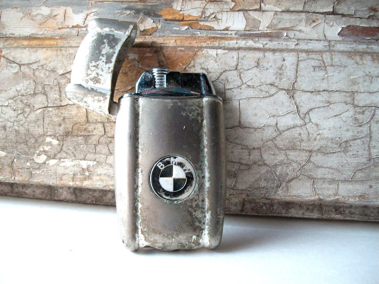 BMW Lighter, Gun Metal Gray Tone, Jet Lighters, Retro Mad Men from All Vintage Man