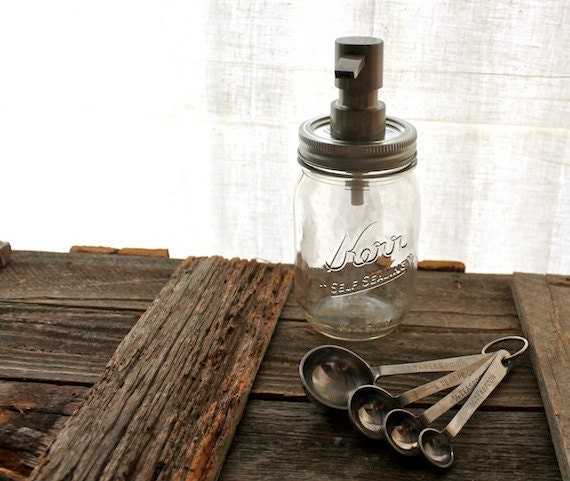 Mason Jar Clear Glass Eco Jar Dispenser (16oz) "Samuel"