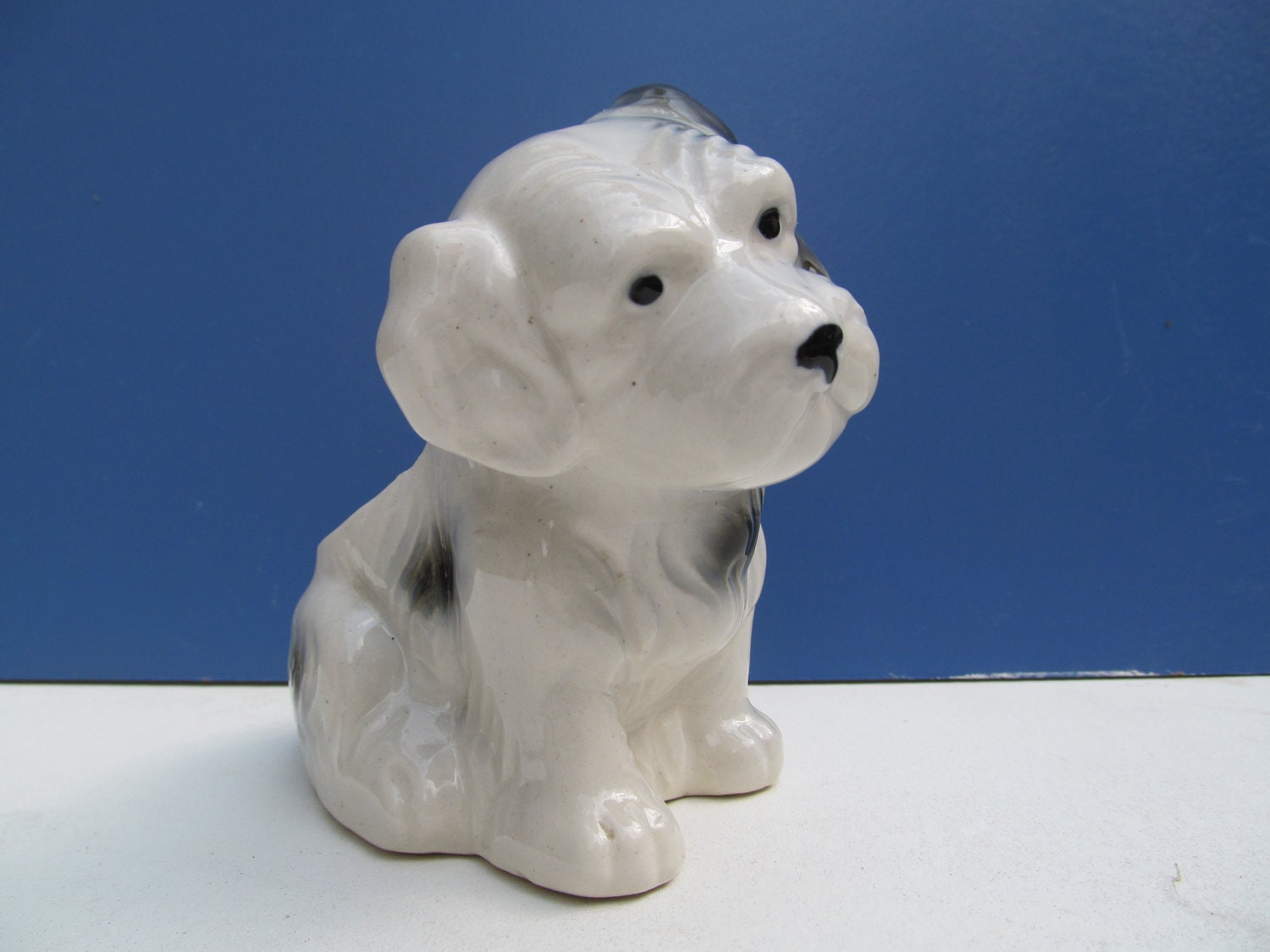 Vintage Ceramic Dog Planter Occupied Japn