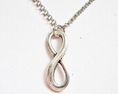 Infinity Silver Necklace, Infinity Jewelry, Infinity pendant necklace, everyday wear, Reese Whiterspoon, Eternity Necklace, Karma Necklace