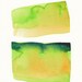 mirroring greens with orange original watercolor painting