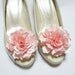 Pink Satin Bloom Shoe Clips
