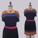 vintage 80s sheer stripe dress : vintage get up and get down dress