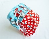 Dr Suess Cat in the Hat Minky Polka Dot PUL One-size Pocket Cloth Diaper
