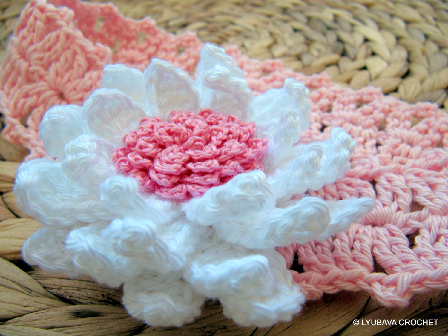 Crochet Daisy Headband Pattern, Crochet Daisy Multi Layered Flower 3d Headband Tutorial Pattern, Unique Lyubava Crochet Pattern number 36