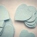 Custom Order for Amanda, Handmade Paper, Mint Hearts, Set of 100