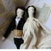 Pride and Prejudice Ragdolls, Mr Darcy, Elizabeth Bennet: Classic Novel, Cloth,Sewing, Handmade from Vintage and Recycled Materials