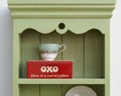 MUG STORE Vintage Style Shabby Chic Wooden painted and distressed wall unit. Available in other colours.