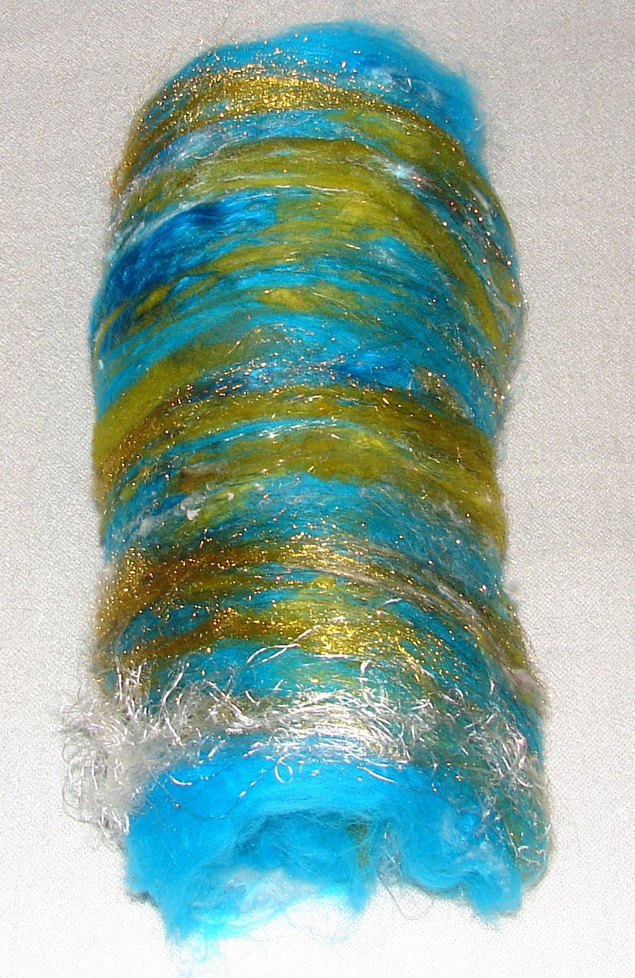Art Batt for Spinning or Felting- Planet Earth