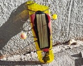 Abstract fused glass Christmas Tree Ornament