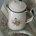 Shabby Chic Small Enamel Coffee Pot, Chippy