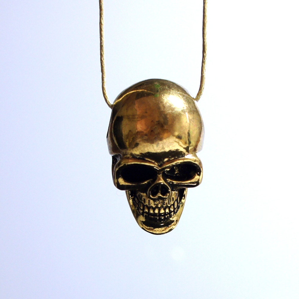 Bronze Human Skull Pendant, Pendant Only
