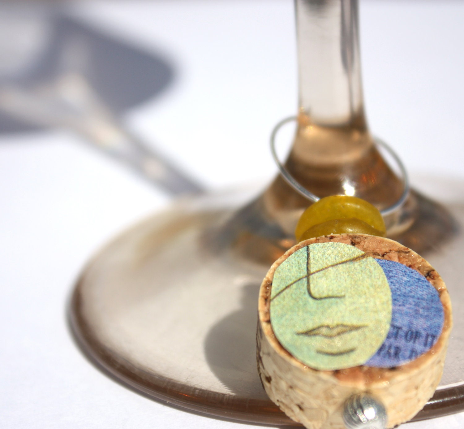 Wine Glass Charms - Anthilia Wine Label