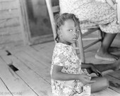 Little African American / Black girl (8x12)