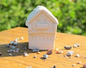 Alpine Chalet -Unglazed Porcelain Miniature House Sculptures