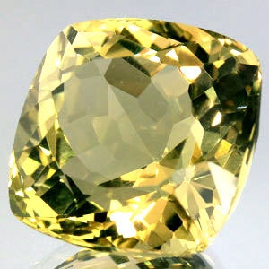 23.15 Ct. Natural Gemstone Faceted Loose Lemon Quartz Cushion Unheated