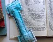 Heavy Cotton Collage Style Book Weight (Teal and Red)