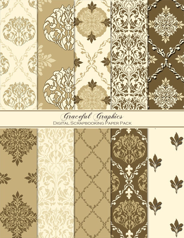 Scrapbook Paper Pack Digital Scrapbooking by GracefulGraphics