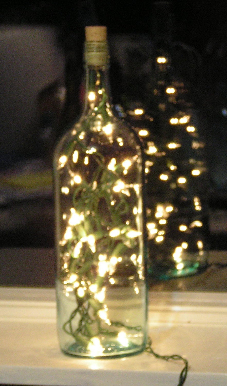 Download Items similar to Clear Wine Bottle Light with white lights ... Yellowimages Mockups
