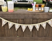 LEMONADE Burlap Bunting, Banner, Photo Prop, Wedding Decor