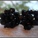 1950s Black Beaded Knot Earrings