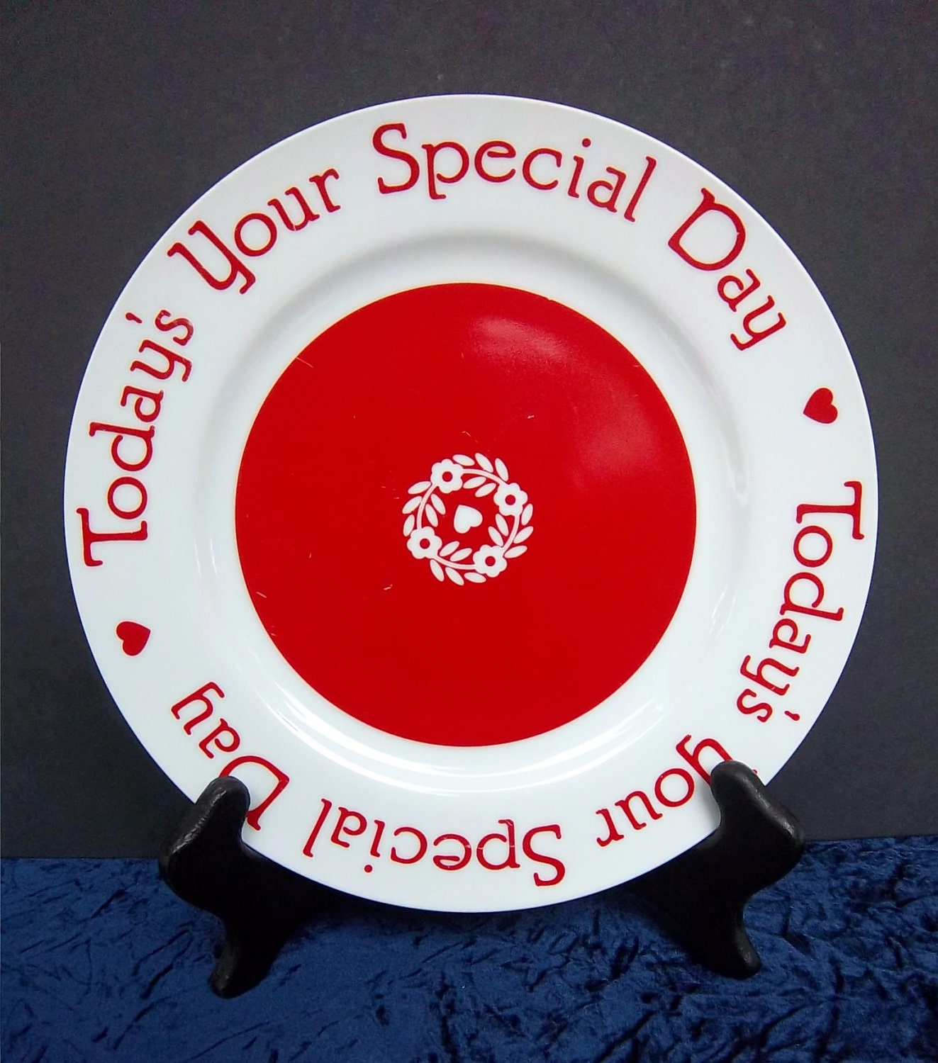 Reserved For Justine Today's Your Special Day Plate by DayJahView