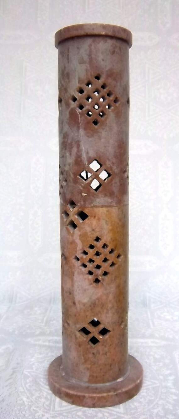Tall Soapstone Incense Burner by DayJahView on Etsy