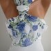 Blue Rose Chiffon Shawl/Scarf